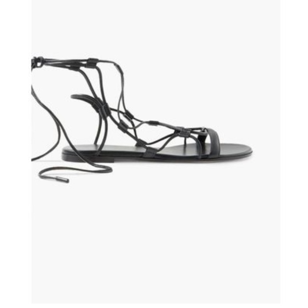 Gianvito Rossi Black Lace-Up Sandals